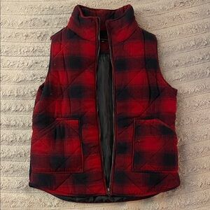 Staccato Red and Black Plaid Vest